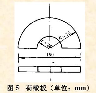 圖5荷載板(單位:mm)